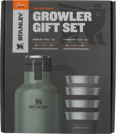 Set Growler Classic 1,9 Lts + 4 Vasos 354 ml | Verde